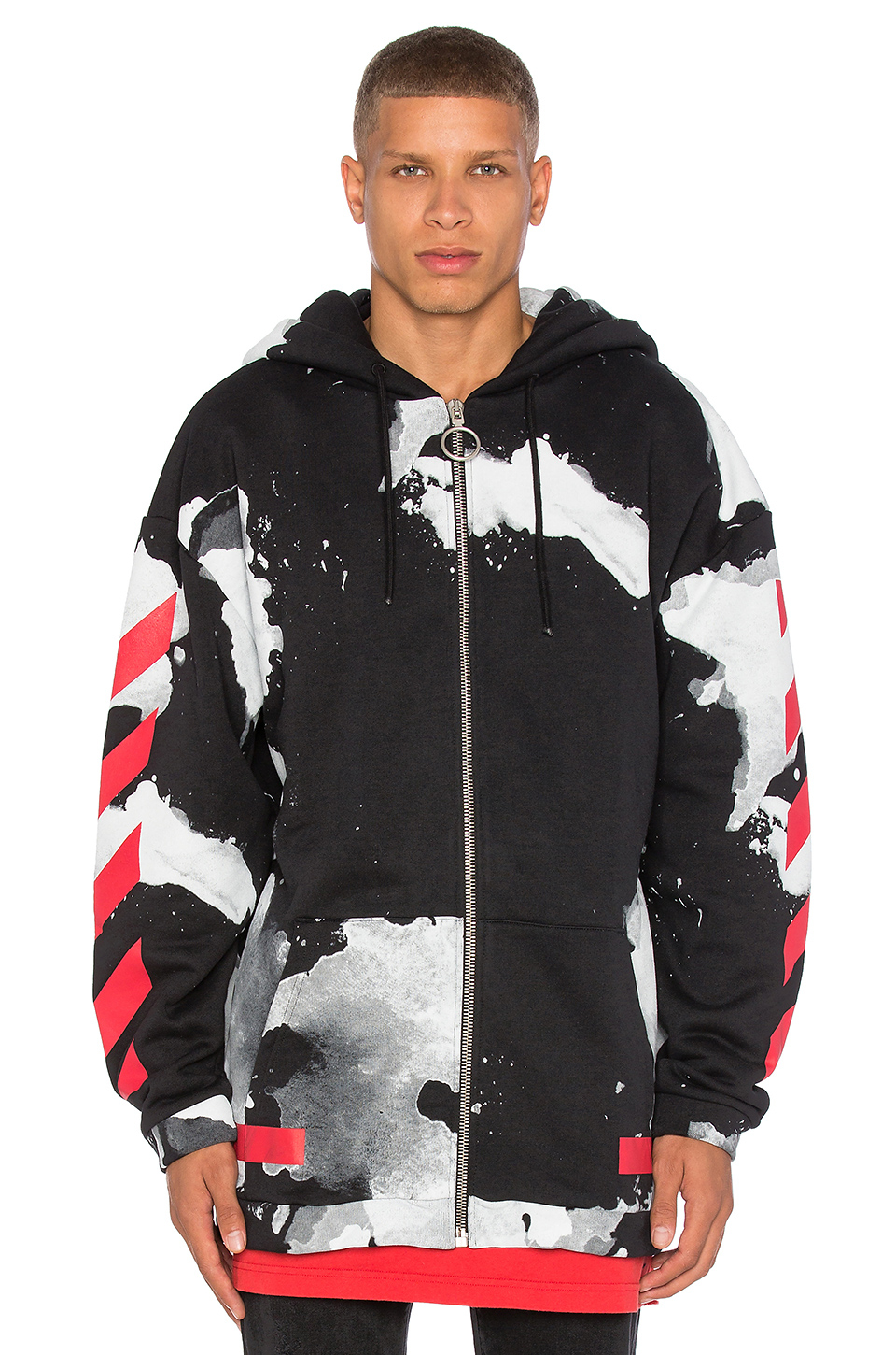 Off White c o Virgil Abloh White Liquid Spots Hoodie Lyst